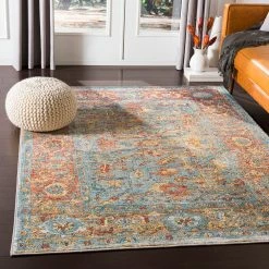 Outlet โ๏ธ SURYA GAELAN RUG: AQUA, YELLOW ๐ 11 SURYA GAELAN RUG: AQUA, YELLOW
