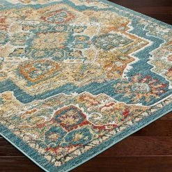 SURYA HAAKEN RUG: AQUA