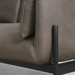 FOUR HANDS Furniture HERITAGE LEATHER SADDLEBAG SOFA: GRAPHITE