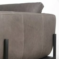 FOUR HANDS Furniture HERITAGE LEATHER SADDLEBAG SOFA: GRAPHITE