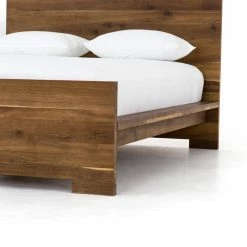 FOUR HANDS HOLLAND SMOKED OAK PANEL BED