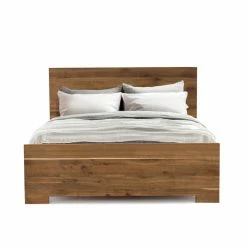 FOUR HANDS HOLLAND SMOKED OAK PANEL BED