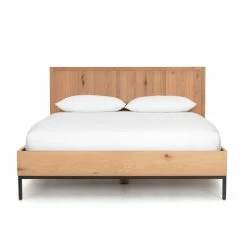 MOES HOLSTED NATURAL OAK PLATFORM BED Bedroom