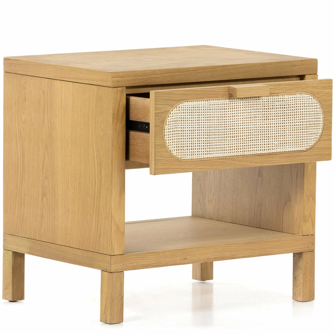 Coupon ๐ FOUR HANDS Furniture HONEY OAK + CANE END TABLE / NIGHTSTAND ๐ 2 FOUR HANDS Furniture HONEY OAK + CANE END TABLE / NIGHTSTAND