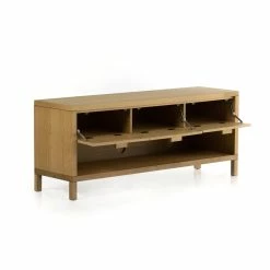 Brand new ๐ FOUR HANDS Furniture HONEY OAK + CANE MEDIA CONSOLE ๐ 15 FOUR HANDS Furniture HONEY OAK + CANE MEDIA CONSOLE