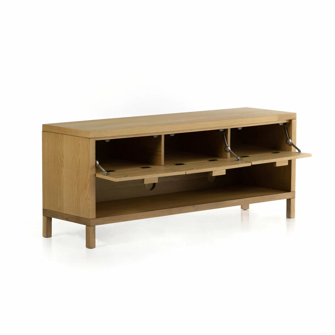 Brand new ๐ FOUR HANDS Furniture HONEY OAK + CANE MEDIA CONSOLE ๐ 4 FOUR HANDS Furniture HONEY OAK + CANE MEDIA CONSOLE