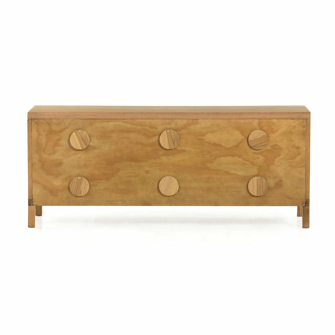 Brand new ๐ FOUR HANDS Furniture HONEY OAK + CANE MEDIA CONSOLE ๐ 6 FOUR HANDS Furniture HONEY OAK + CANE MEDIA CONSOLE