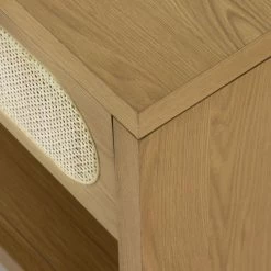 Brand new ๐ FOUR HANDS Furniture HONEY OAK + CANE MEDIA CONSOLE ๐ 20 FOUR HANDS Furniture HONEY OAK + CANE MEDIA CONSOLE