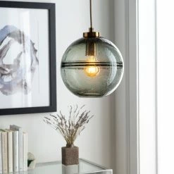 SURYA HOPPER GLASS ORB PENDANT Lighting