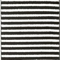 SURYA SKINNY STRIPES RUG: BLACK + WHITE