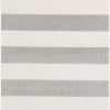 SURYA CHUNKY STRIPES RUG: GRAY + WHITE