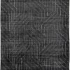 SURYA AKIDO VISCOSE RUG: CHARCOAL