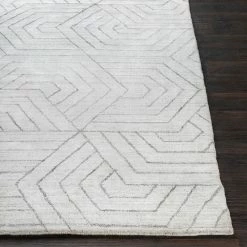 SURYA AKIDO VISCOSE RUG: WHITE