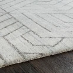 SURYA AKIDO VISCOSE RUG: WHITE