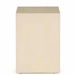 FOUR HANDS HUGO PARCHMENT CONCRETE END TABLE