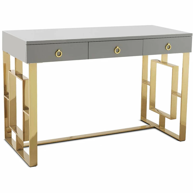 Best deal ๐ TOV Office HUTTON GRAY LACQUER DESK ๐ 5 TOV Office HUTTON GRAY LACQUER DESK