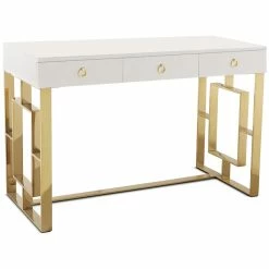 Outlet π TOV Office HUTTON WHITE LACQUER DESK βοΈ 7 TOV Office HUTTON WHITE LACQUER DESK
