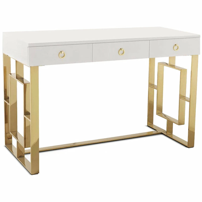 Outlet π TOV Office HUTTON WHITE LACQUER DESK βοΈ 4 TOV Office HUTTON WHITE LACQUER DESK