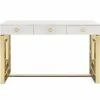 TOV Office HUTTON WHITE LACQUER DESK