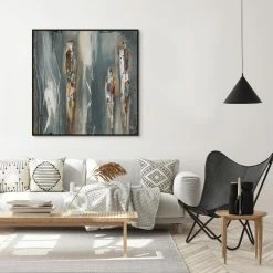 L ART "IMPRINT TRIO" MARBLE GLAZE CANVAS ART Wall Art