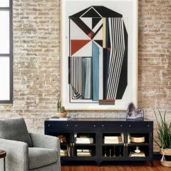 FOUR HANDS Furniture INDUSTRIAL BLACK METAL MEDIA CONSOLE