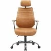 MOES INDUSTRIAL EXECUTIVE CHAIR: VINTAGE SADDLE TAN