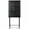 MOES INDUSTRIAL METAL + EMBOSSED GLASS CABINET Furniture