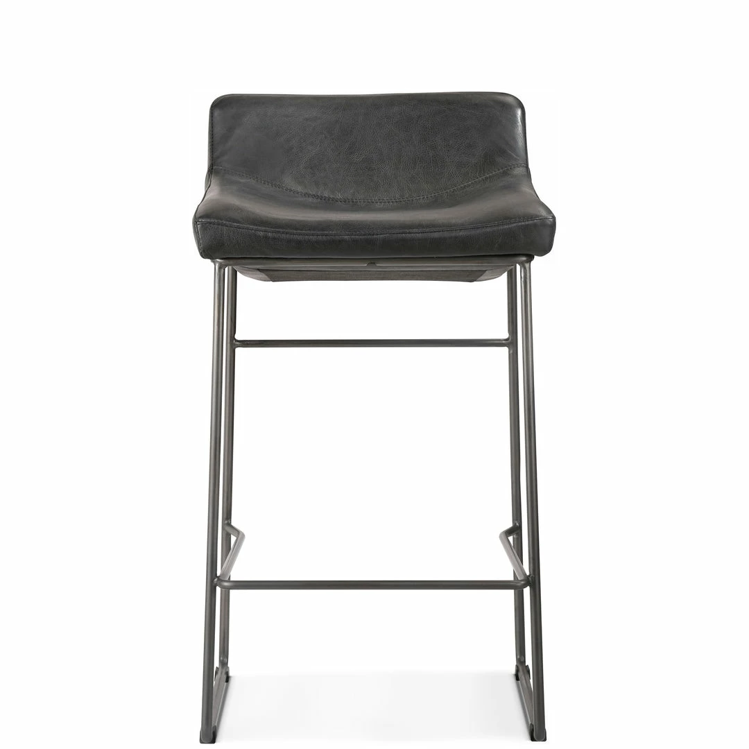 Discount ๐ MOES Furniture INDUSTRIAL SADDLE STOOLS: BLACK LEATHER | SET OF 2 ๐ 1 MOES Furniture INDUSTRIAL SADDLE STOOLS: BLACK LEATHER | SET OF 2