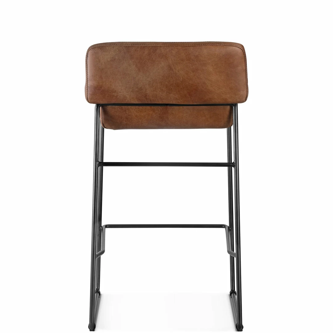 New π€© MOES INDUSTRIAL SADDLE STOOLS: BROWN LEATHER | SET OF 2 π₯° 4 MOES INDUSTRIAL SADDLE STOOLS: BROWN LEATHER | SET OF 2