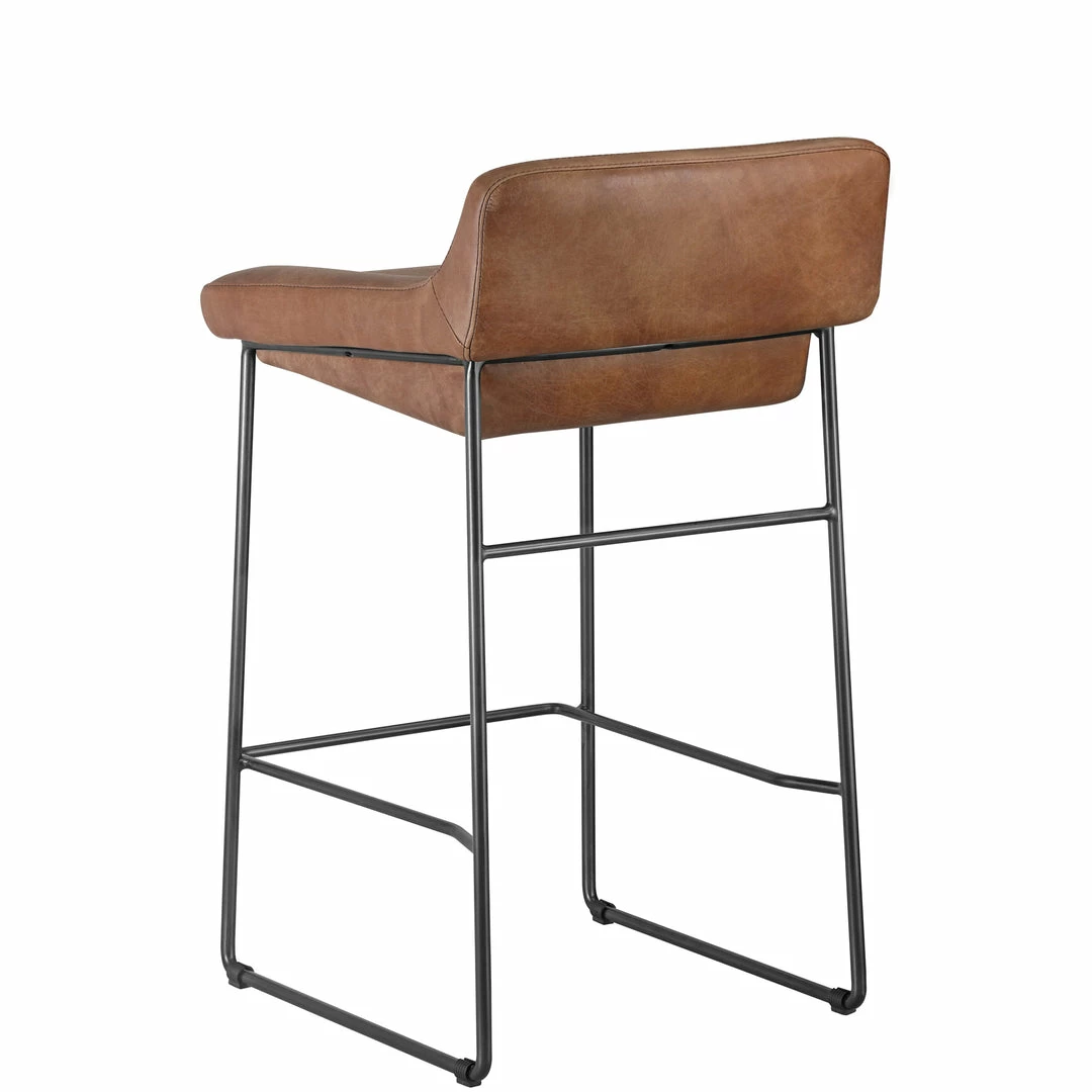 New π€© MOES INDUSTRIAL SADDLE STOOLS: BROWN LEATHER | SET OF 2 π₯° 5 MOES INDUSTRIAL SADDLE STOOLS: BROWN LEATHER | SET OF 2