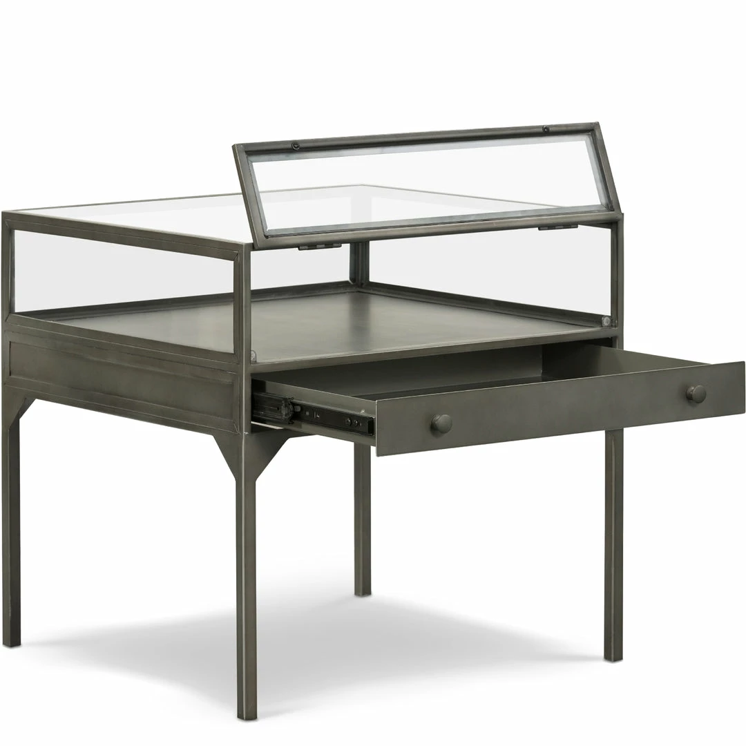 Buy ๐งจ FOUR HANDS INDUSTRIAL SHADOW BOX END TABLE: GUNMETAL Furniture โ 3 FOUR HANDS INDUSTRIAL SHADOW BOX END TABLE: GUNMETAL Furniture