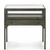 FOUR HANDS INDUSTRIAL SHADOW BOX END TABLE: GUNMETAL Furniture
