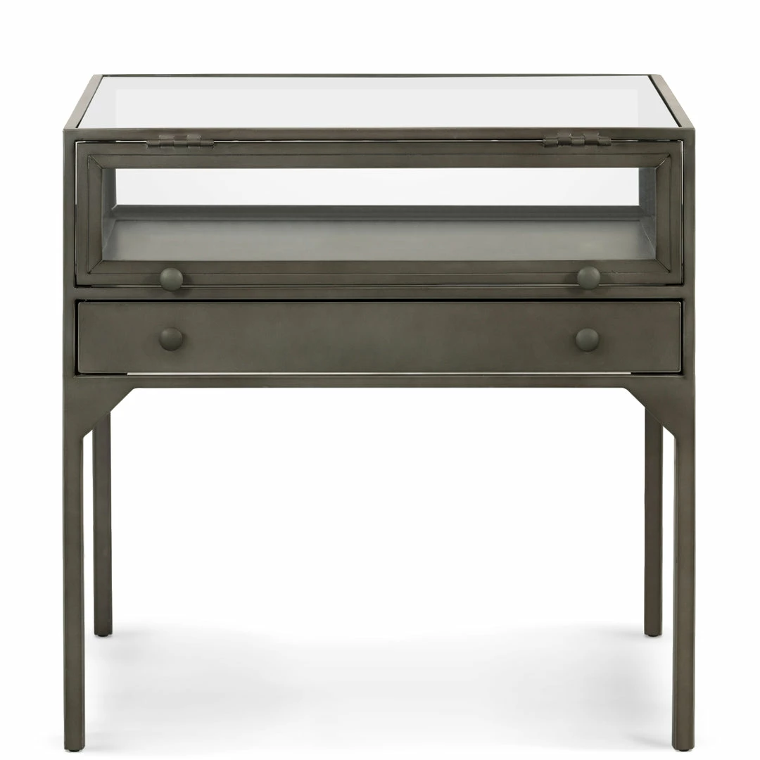 Buy ๐งจ FOUR HANDS INDUSTRIAL SHADOW BOX END TABLE: GUNMETAL Furniture โ 1 FOUR HANDS INDUSTRIAL SHADOW BOX END TABLE: GUNMETAL Furniture