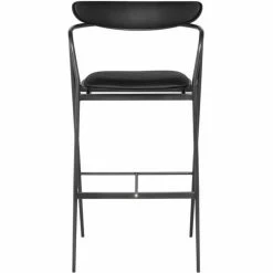 NUEVO Furniture INDUSTRY BAR STOOL: RAVEN LEATHER