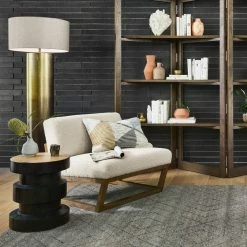 FOUR HANDS INEZ BLACK PINE DRUM TABLE