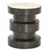FOUR HANDS INEZ BLACK PINE DRUM TABLE