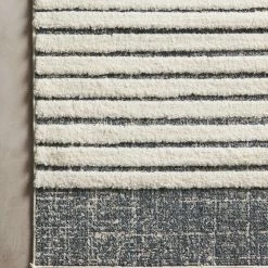 LOLOI ISAAC RUG: WHITE + INK BLUE