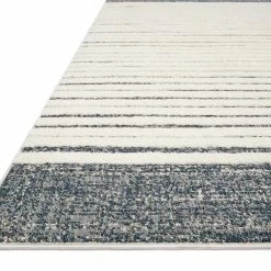 LOLOI ISAAC RUG: WHITE + INK BLUE