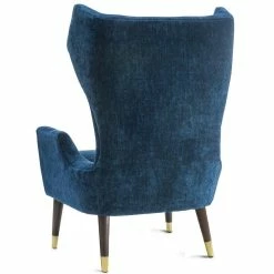 TOV ISAAC WING CHAIR: NAVY VELVET