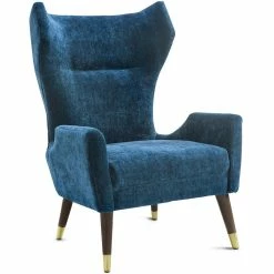 Best Pirce β TOV ISAAC WING CHAIR: NAVY VELVET π 5 TOV ISAAC WING CHAIR: NAVY VELVET