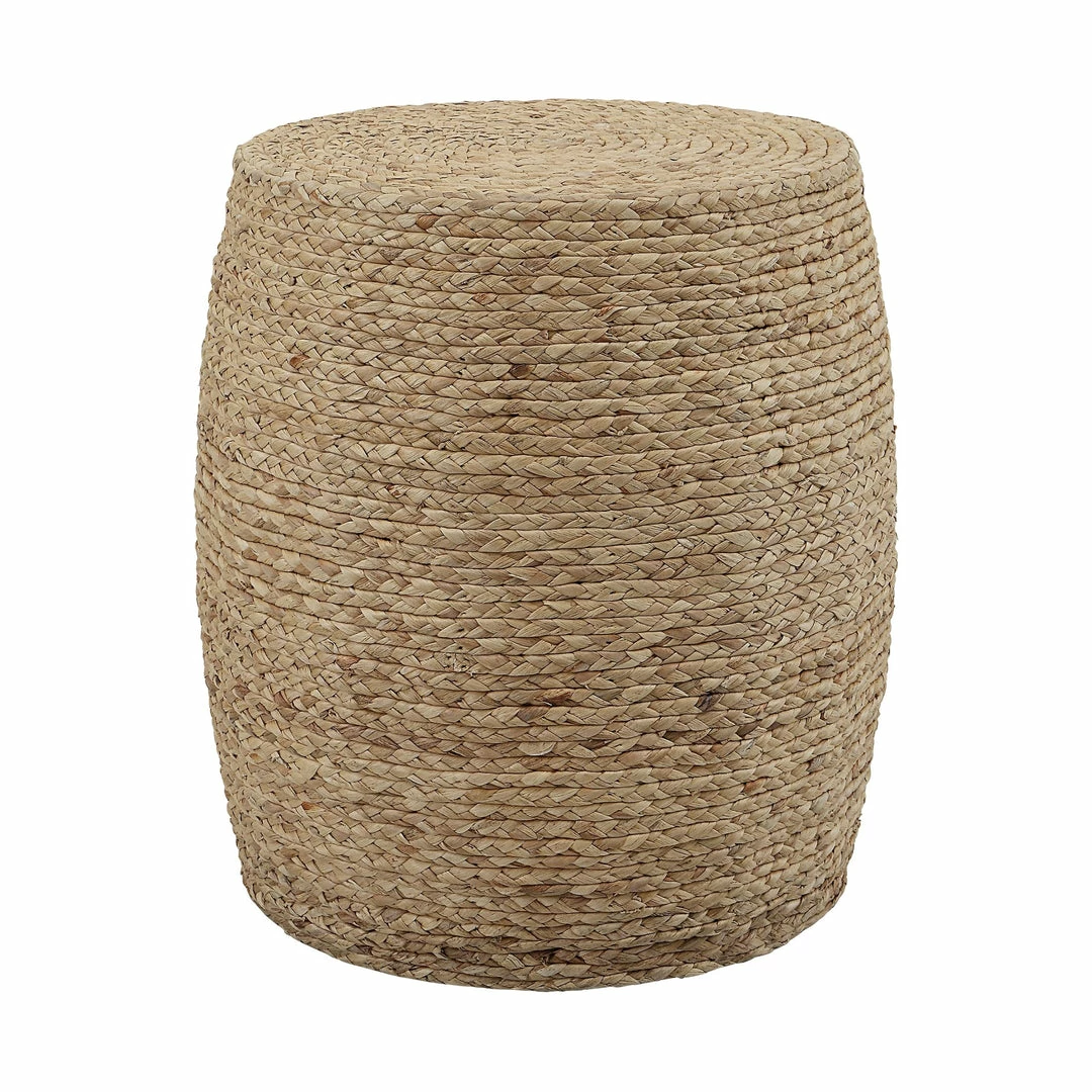 Flash Sale 🤩 UTTERMOST ISLAND PALM BRAIDED ACCENT STOOL: NATURAL ❤️ 1 UTTERMOST ISLAND PALM BRAIDED ACCENT STOOL: NATURAL