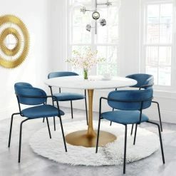 ZUO Furniture ITHACA 47"RD MARBLE TOP DINING TABLE