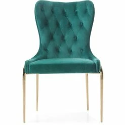 VIG IZZY EMERALD VELVET DINING CHAIR | SET OF 2