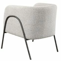 UTTERMOST JACOBSEN BARREL CHAIR: IVORY-GREY BOUCLE Furniture