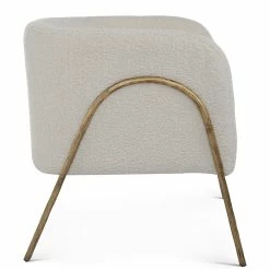 UTTERMOST Furniture JACOBSEN BARREL CHAIR: OFF-WHITE SHEARLING