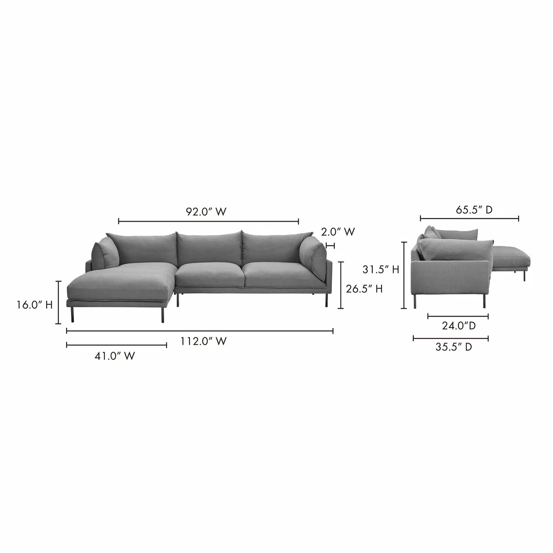 Flash Sale β MOES Furniture JAMES SECTIONAL: CHARCOAL π 4 MOES Furniture JAMES SECTIONAL: CHARCOAL
