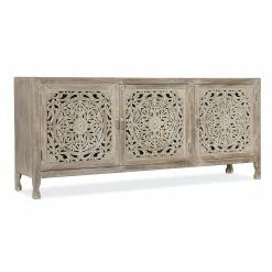 HOOKER Furniture JAMILA RUSTIC WHITE MEDIA CONSOLE CREDENZA