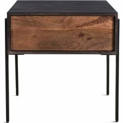 MOES Living Room JAMISON SMOKED WOOD + WALNUT END TABLE