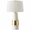 SURYA JANIE WHITE + GOLD CERAMIC LAMP Lighting