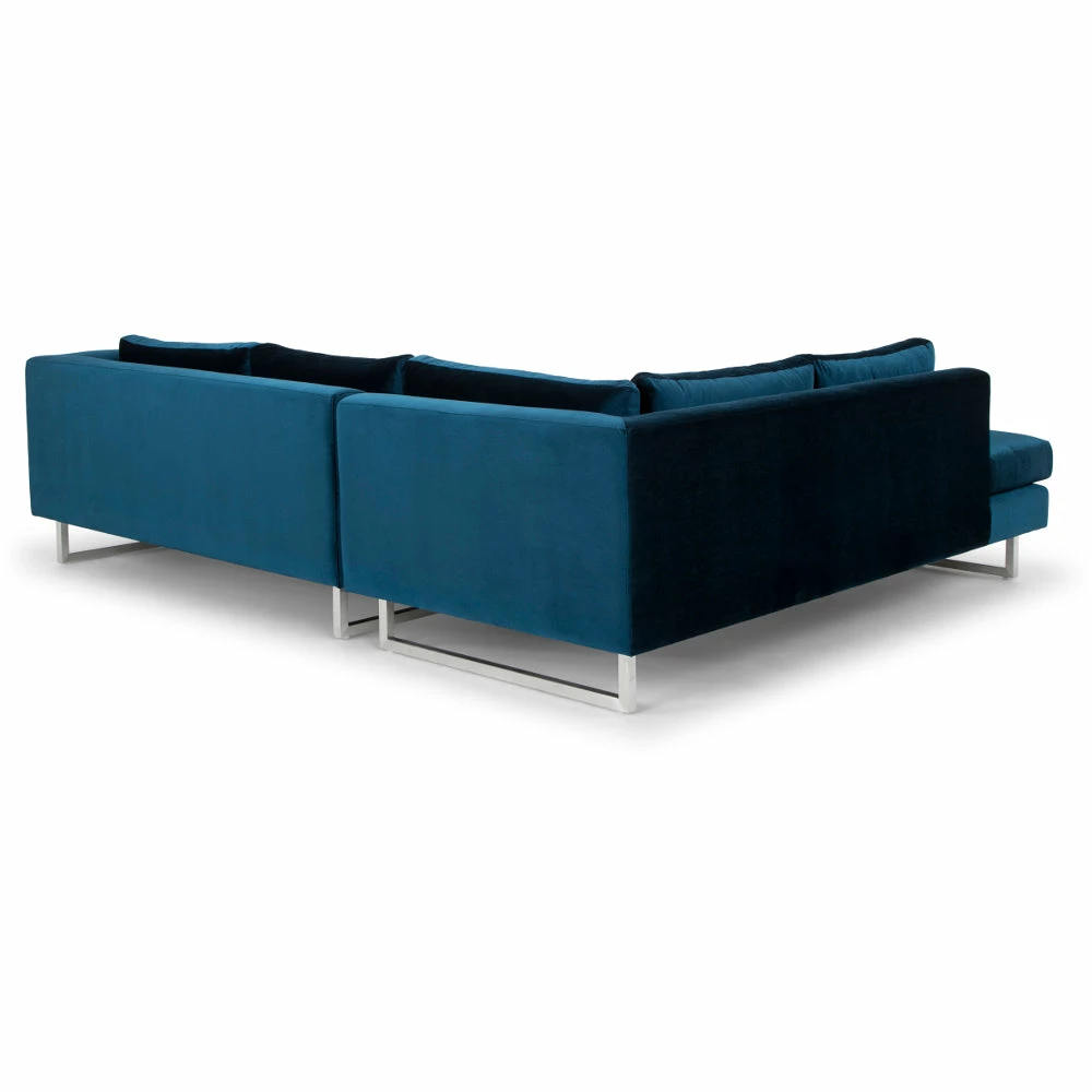 Hot Sale π NUEVO JANIS LEFT ARM FACING SECTIONAL MIDNIGHT BLUE VELOUR π 5 NUEVO JANIS LEFT ARM FACING SECTIONAL MIDNIGHT BLUE VELOUR